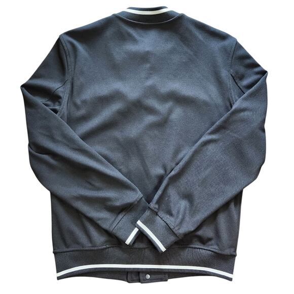 Zara men's bomber jacket black button front size M - Picture 3 of 9